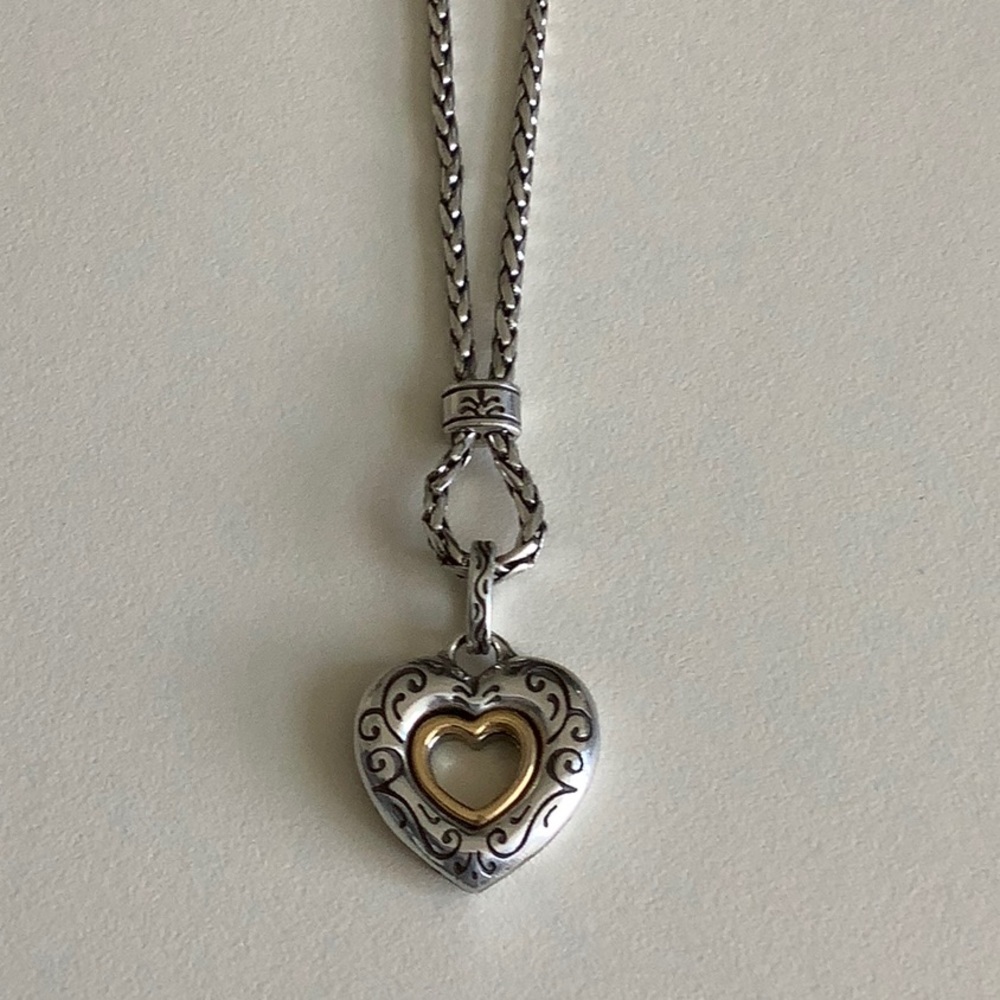 Brighton reversible heart necklace